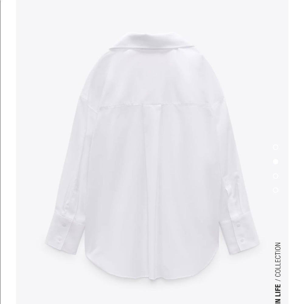 White button up top. ZARA, WORN ONCE.